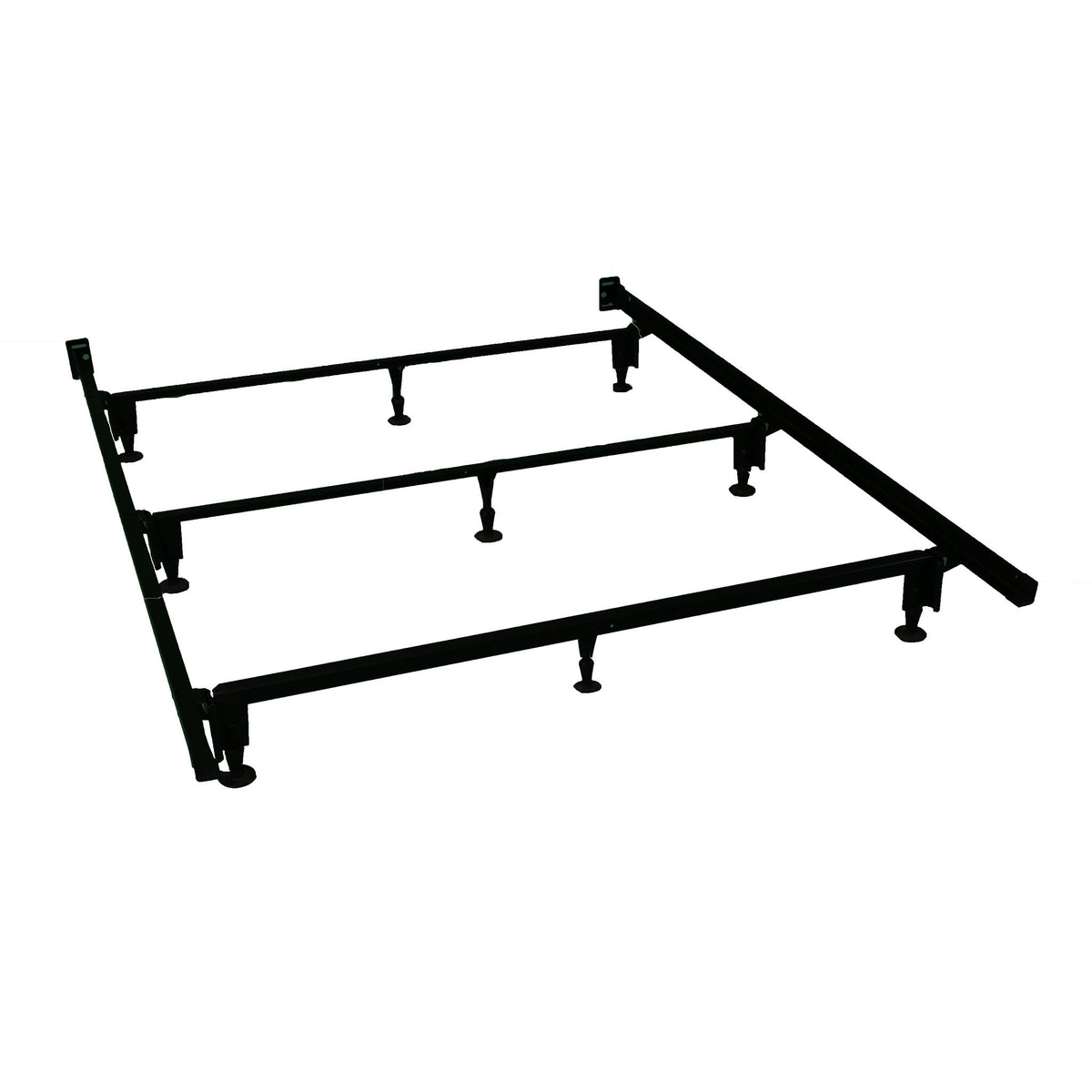 Heavy Duty 9legged Metal Bed Frame, with Headboard Brackets Kurland